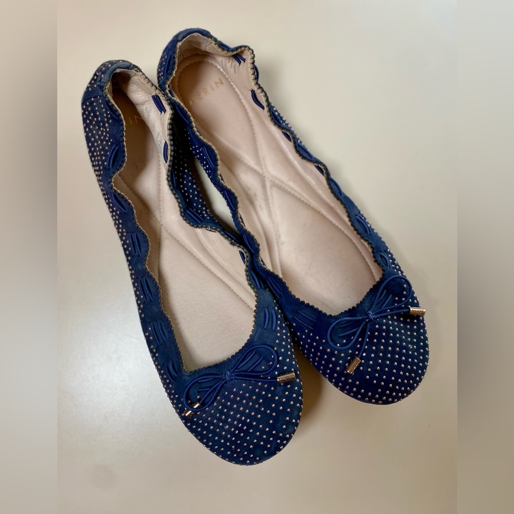 Aerin‎ | Size 9 Navy Irene Studded Ballet Flats
